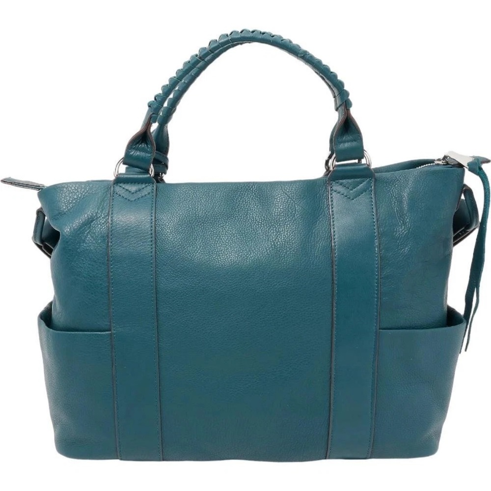 Aimee Kestenberg Teal Leather Satchel The Suzie 10th Anniversary GUC - Picture 16 of 16